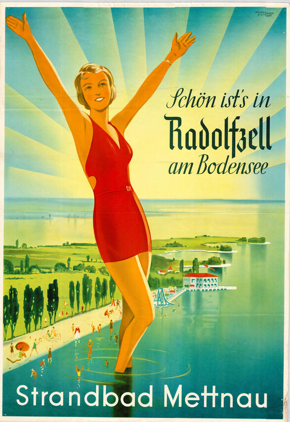 Strandbad-Plakat Radolfzell, 1936, Stadtarchiv Radolfzell 